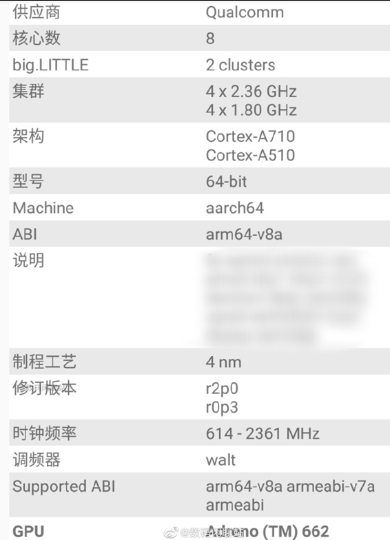 4nm制程工艺打造！骁龙7系新品参数曝光